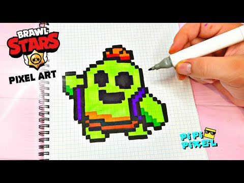 СПАЙК из ИГРЫ BRAWL STARS РИСУНКИ ПО КЛЕТОЧКАМ -PIXEL ART