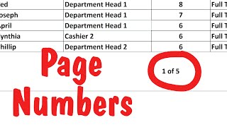 How to Insert Page Numbers into Excel in 2023