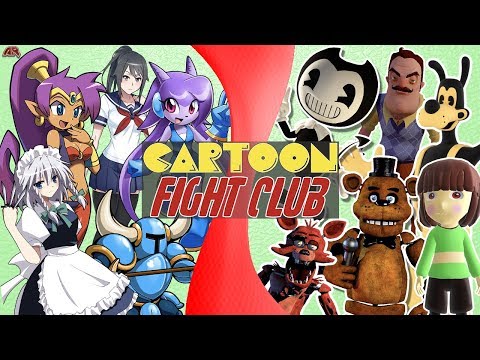 Indie Game Free for All! (Bendy vs Undertale vs FNAF, Yandere, Hello Neighbor) | CARTOON FIGHT CLUB Video
