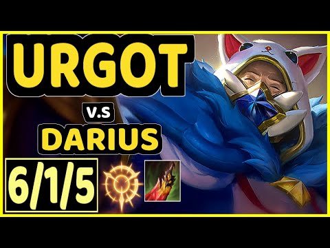 CABOCHARD (URGOT) vs DARIUS - 6/1/5 KDA TOP GAMEPLAY - EUW Ranked GRANDMASTER