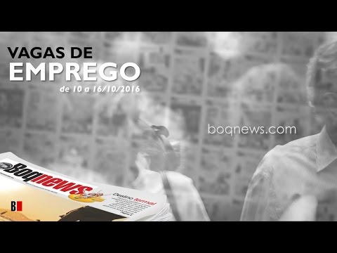 Vagas de Emprego de 10 a 16/10/17