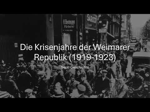 Die Krisenjahre der Weimarer Republik (1919 - 1923) | Kurzgesagt | Septi Geschichte