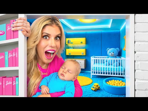 I Built a SECRET ROOM for our NEW BABY BOY