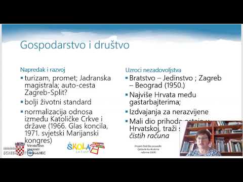 Povijest 4. r. SŠ - Hrvatska u SFRJ
