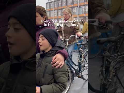 Free ferry from central station Amsterdam the Netherlands