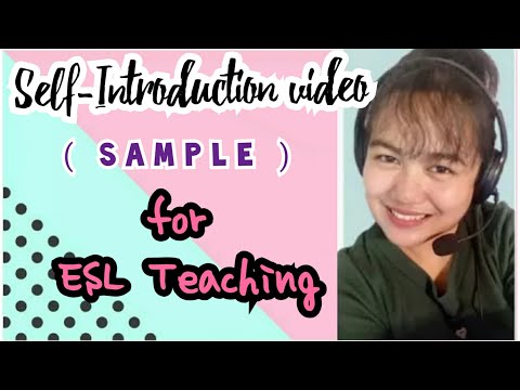 Self Introduction | ESL Teaching | Sample video