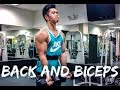 BODYBUILDING BACK AND BICEPS WORKOUT