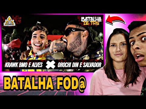 REACT: OROCHI, DIN E SALVADOR X KRAWK, BMO E ALVES | 180ª BATALHA DA ALDEIA | ESPECIAL DE TRIO