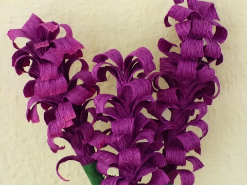 How to make crepe paper hyacinth flower-DIY