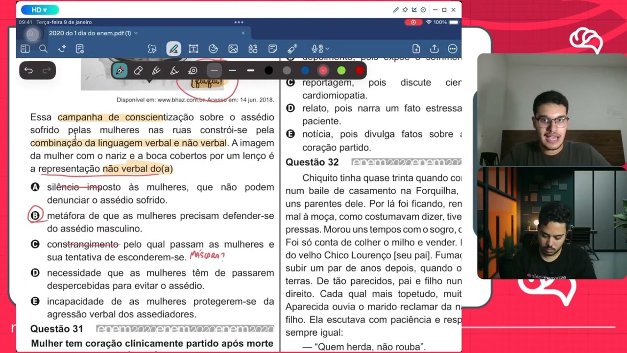Resolução em Vídeo — Questão 30 ENEM 2020
