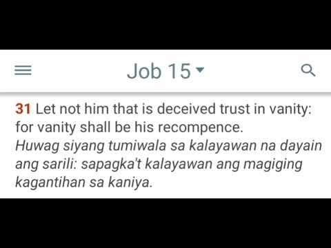 Bible Verse - Day 254 - JOB 15:31 English/Tagalog Version