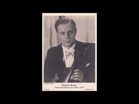 Siegfried Borries, Bruch Concerto #1 in G minor - Prussian State Orchestra,  Fritz Zaun
