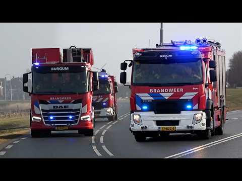 Forse brand in rietgedekte woning Blije | Brandweer met spoed onderweg