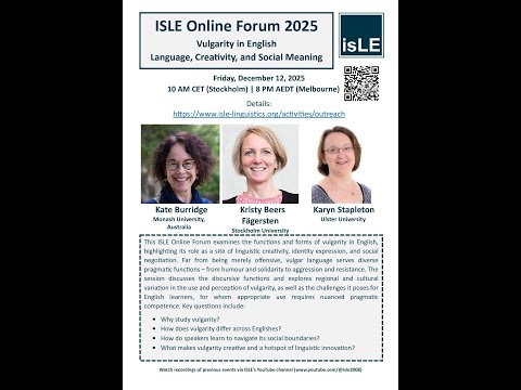 Burridge, Beers Fägersten & Stapleton - Vulgarity in English: Language, Creativity & Social Meaning