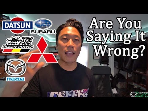 Part of a video titled How To Pronounce Japanese Car Brand Names. Say Mitsubishi ...