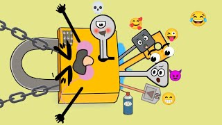 Lock and key sus 💀😜 Life of sus keys || Animation Parody 