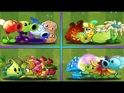 4 Team Random 4 Plants Battlez - Which Team Will Win? - PvZ 2 Team Plants