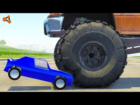 Beamng drive - Real Cars vs Toy Сars crashes #4