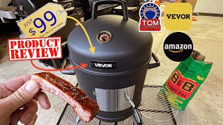 Honest Review / $99.00 VEVOR  16” Charcoal Smoker! / 3-Hour Smoked Ribs! 