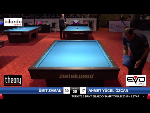 ÜMİT ZAMAN & AHMET YÜCEL ÖZCAN Bilardo Maçı - 2018 ERKEKLER 2.ETAP-1.Tur