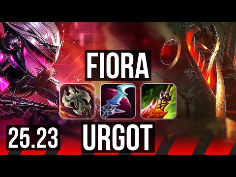 FIORA vs URGOT (TOP) | 8 solo kills, 45k DMG, Rank 10 Fiora | EUNE Challenger | 25.23