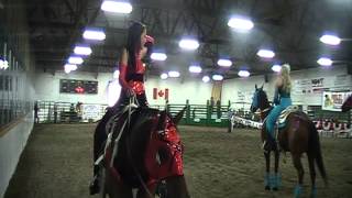 preview picture of video 'Trick Riding Onoway Wild West Show 2012'