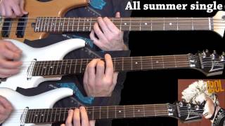 Billy Idol - All summer single (guitar &amp; bass cover)