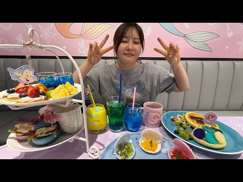 観光ビジネス学科 【念願】大好きなリトルマーメイドのカフェに行ってきたのでランダムグッズ全部揃えるまで絶対に帰らない！！！！