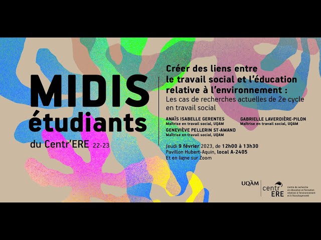 Conférence: «Créer des liens entre le travail social et l’éducation relative à l’environnement»