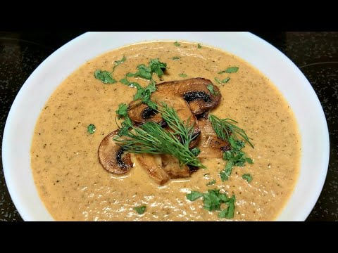 Supa Crema de Ciuperci cu Smantana -Svampsoppa -Gombaleves @IulyaFoodStationRetete din Ardeal