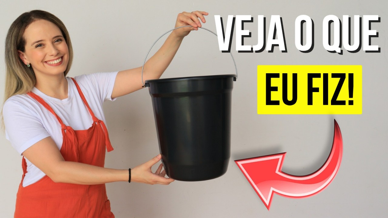 OLHA O QUE EU FIZ com esse BALDE de PLÁSTICO!! VEM VER COMO FICOU! DO LIXO AO LUXO