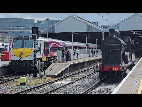 RPSI 'Midlander' Rail Tour on 15/06/25 with Steam Loco no.131 and Dublin Connolly Railway Scenes
