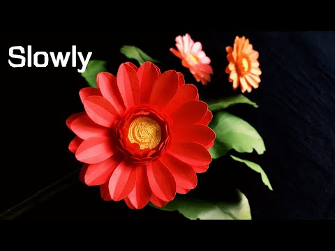 ABC TV | How To Make Gerbera Flower With Shape Punch (Slowly)- Craft Tutorial