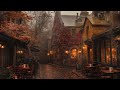 Misty Autumn Cafe Ambience Piano And Violin Dark Academia Rain Sounds For Deep Focus Reading