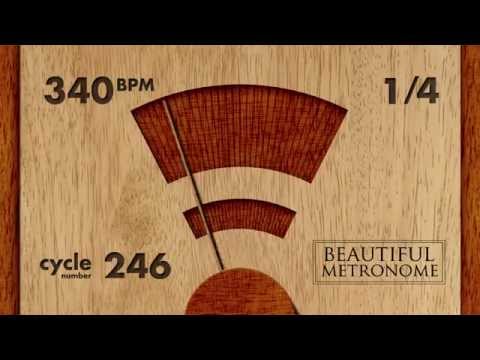 340 BPM 1/4 Wood Metronome HD