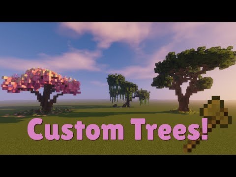 Minecraft Custom Tree tutorial #2 | Oak | Willow | Sakura