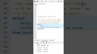#13 PostgreSQL - JSON - How to perform simple SELECT statements on JSON datatype. #shorts #13 PostgreSQL - JSON - How to perform simple SELECT statements on JSON datatype. #shorts