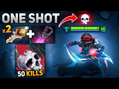 x2 Divine Rapiers Phantom Assassin 🔥🔥🔥Comeback Mega Creeps 50 Kills | Dota 2 Gameplay