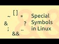 Special Symbols in Linux Command Line - ~  ..  *  ?  ;  [ ]  &&  &