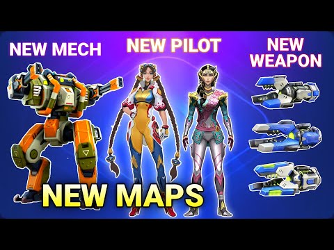 New Updates - New Mech Weapons Pilots & Maps - Mech Arena