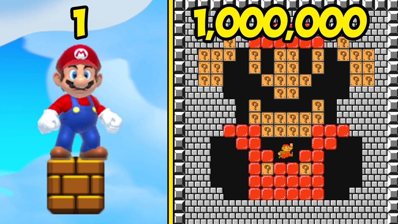 1 vs 1,000,000 Blocks in Mario Maker 2