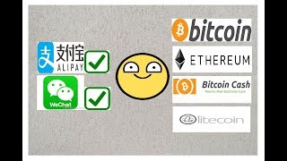 Buy BITCOIN with ALIPAY or WECHAT. Buy BITCOIN, ETHEREUM, BITCOINCASH, LITECOIN in CHINA !