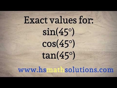 image-What is the exact value of tan 45?
