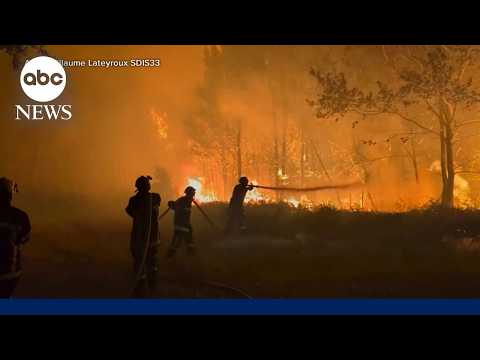 Hundreds of thousands forced to evacuate because of European wildfires