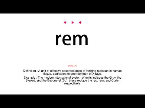 How to pronounce rem - Vocab Today