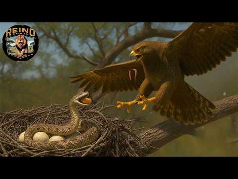 Namibia's Merciless Battle: The Eagle vs. the Snake #wildanimals