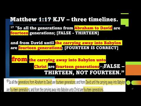 Matt 1:17 -- How to count in Matt 1:2 each total of generations, proving Matthew Is Not The Author