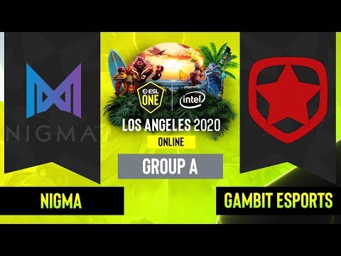 Dota2 - Nigma vs. Gambit Esports - Game 1 - Group A - EU/CIS - ESL One Los Angeles