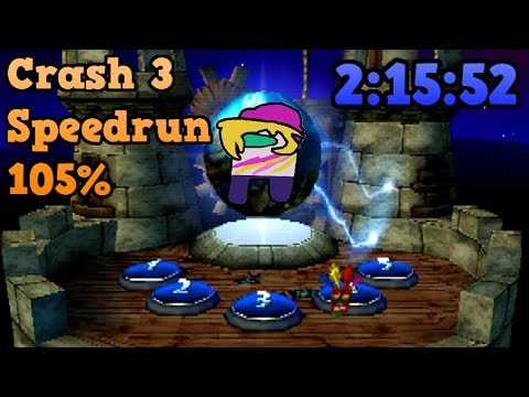 Crash Bandicoot 3: Warped - 105% Speedrun in 2:15:52 by Riko