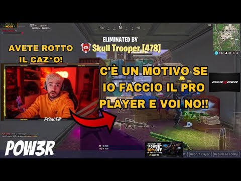 POW3R INCAZZATO RISPONDE AD UN FAN IN CHAT CHE LO INSULTA!!